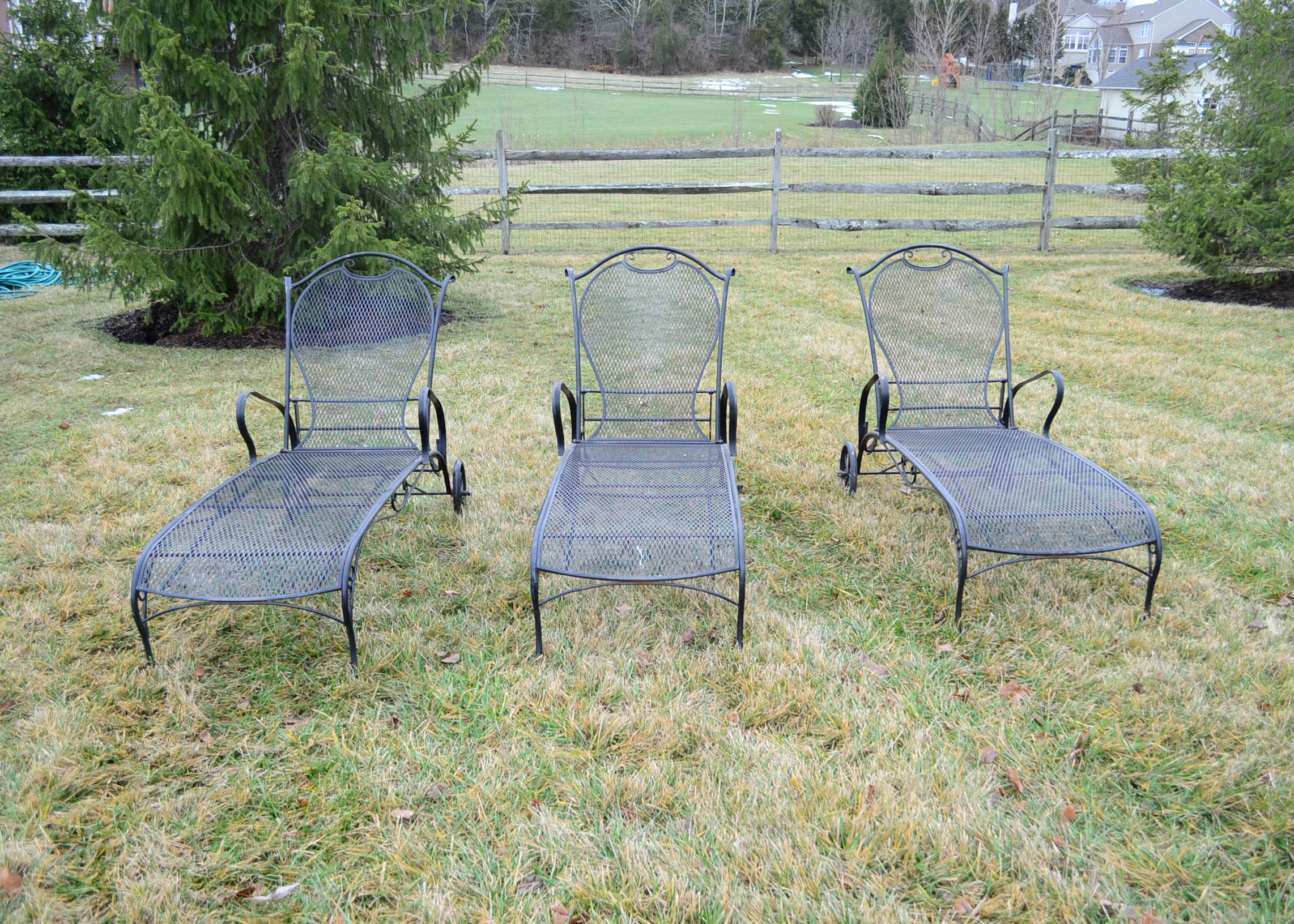 Metal Mesh Chaise Lounge Chairs EBTH